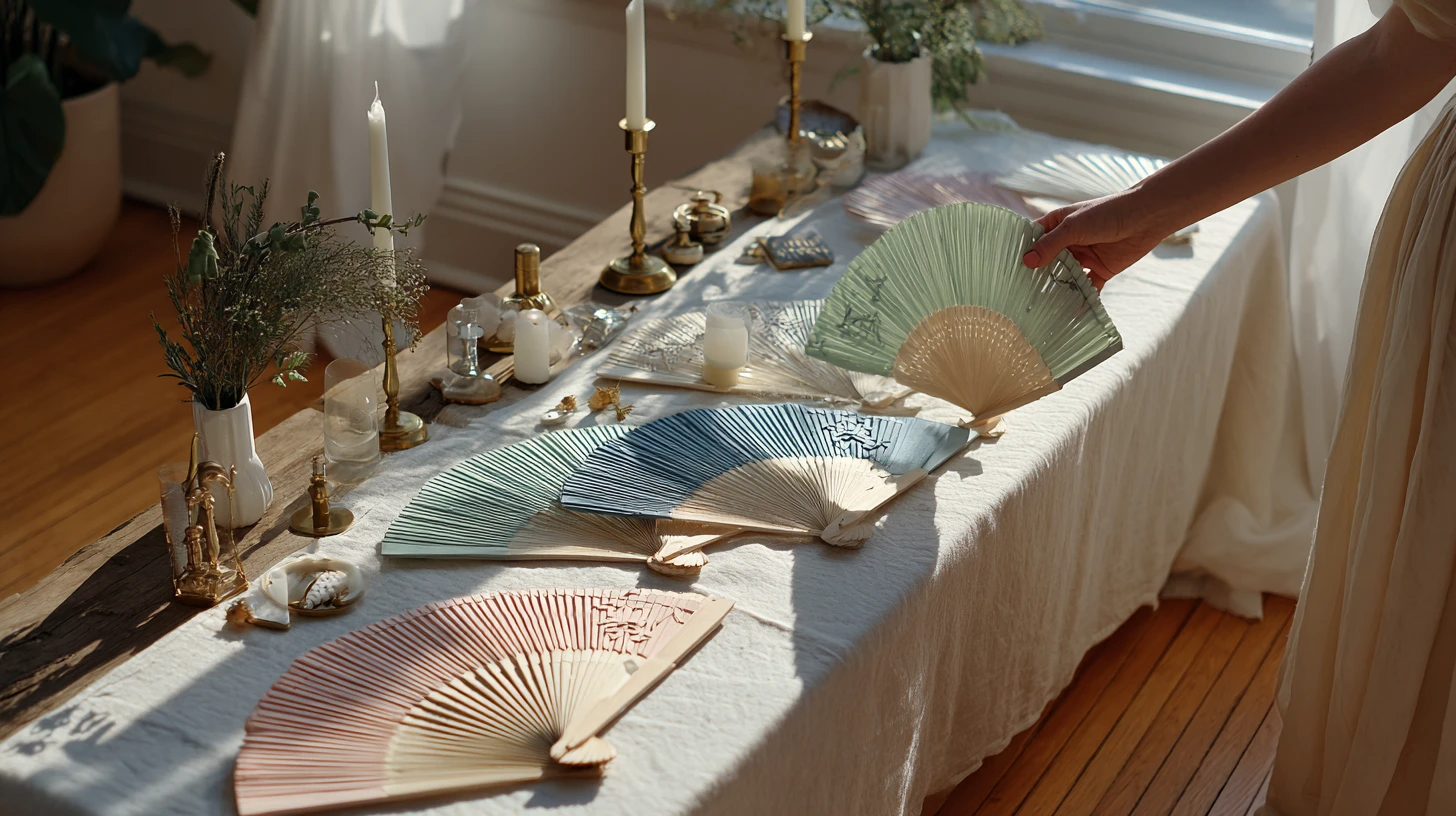 abanicos personalizados a los invitados en un bautizo