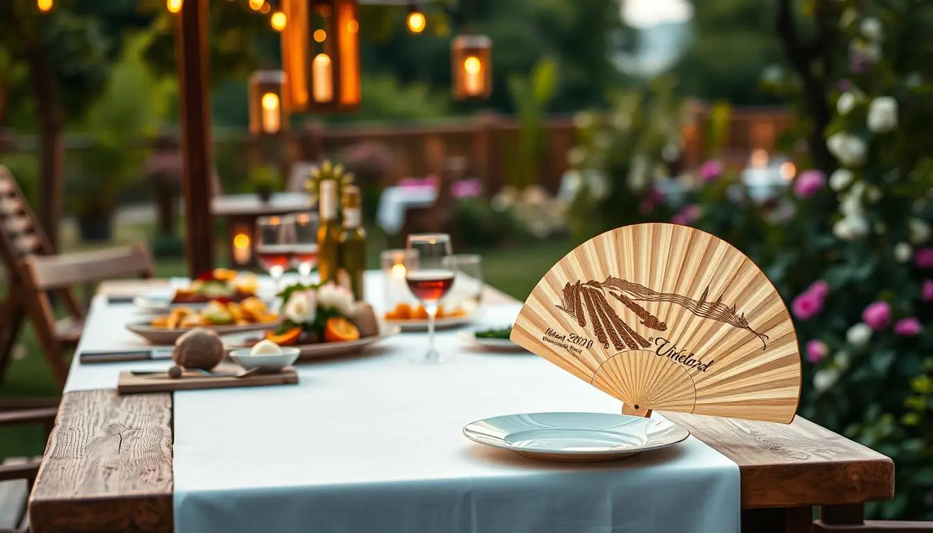 Abanicos personalizados para eventos de gastronomía