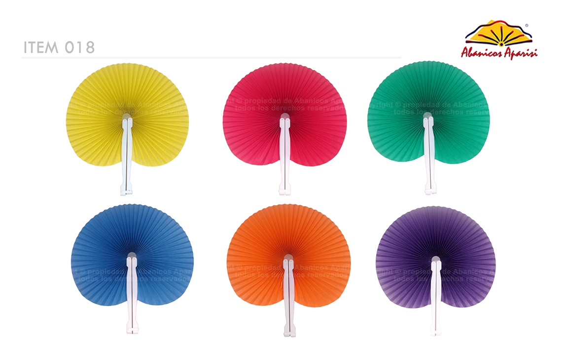 018 – Pai pai fan white sticks with coloured fabric