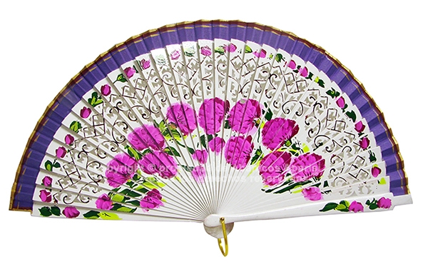 4181SU – Wood luxury fan hand painted in both sides