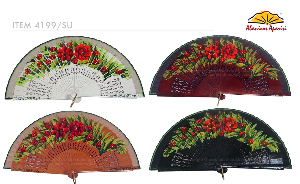 4199/SU – Wooden fan 2 sides luxury