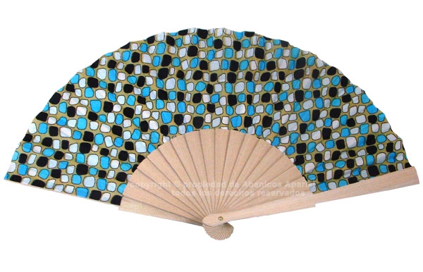 523 – Fan in natural wood tile print 1 side