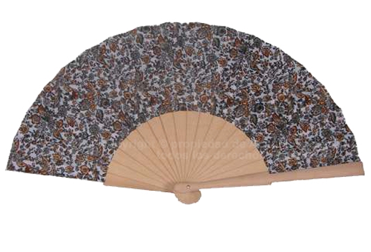 537 – Wood Fan Flower Fabric – 1 side