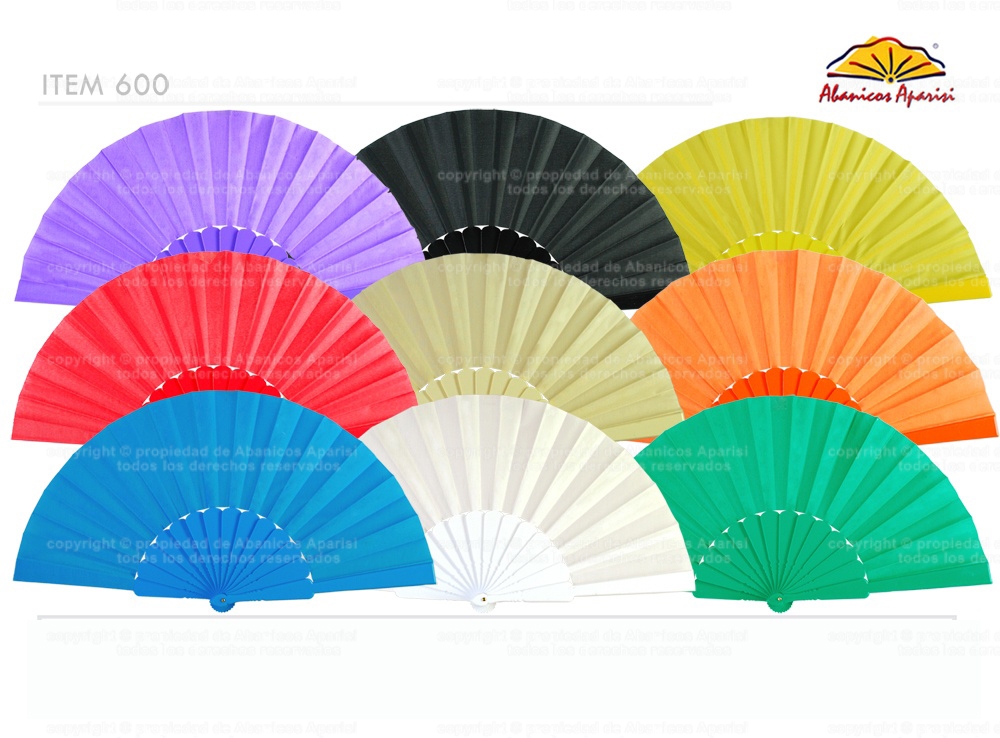 600 Abanico Regalo - colores lisos