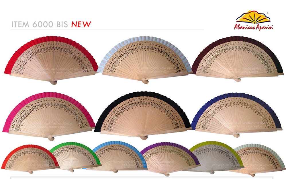 6000BIS – Natural wood fan coloured fabric
