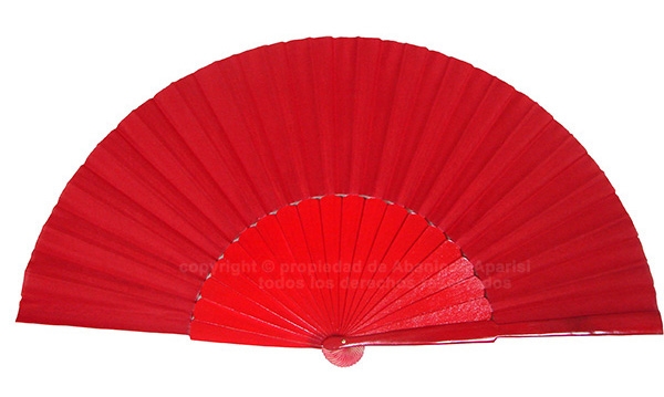 623/11 – Large wooden fan red color