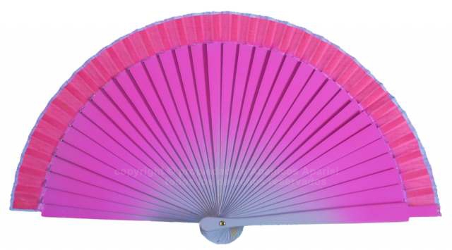 662 – handbag fan assorted plain colors with degraded effect