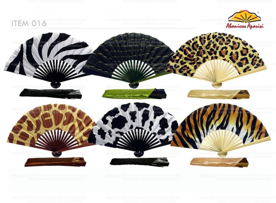 016 - Abanico Bambú diseño Animales