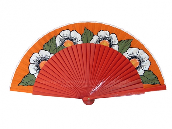 1212 – Wooden fan flowers 1 side