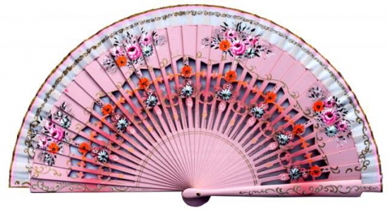 1262 – assorted fans hand painted on 2 sides