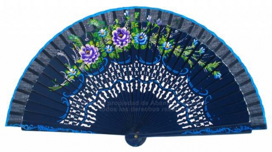   1800 – Wood fan hand painted on both sides.