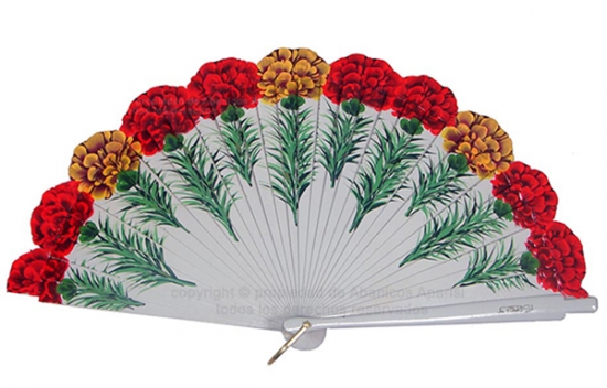 4179 – Wood fan carnations 2 sides