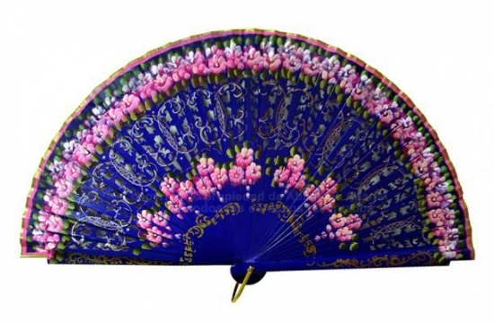 4190SU – Wood luxury fan hand painted in both sides