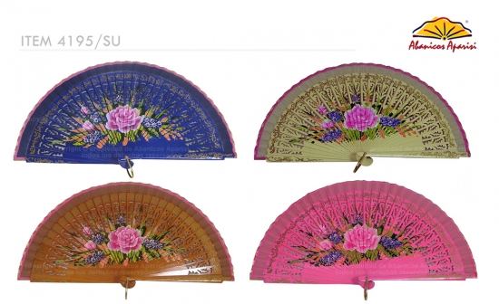 4195/SU – Wooden fan 2 sides luxury