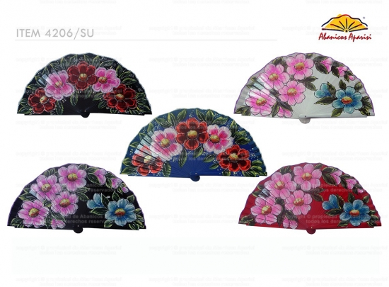 4206/SU – Wood Fan Flowers 1 side