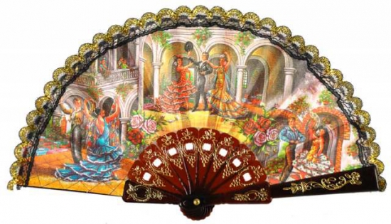 5200 - Sevillanas design lace fan assortment