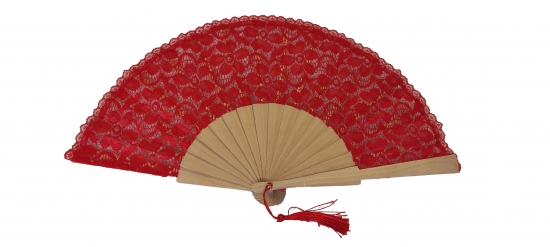 521 - Wooden natural fan lace (assorted colours)