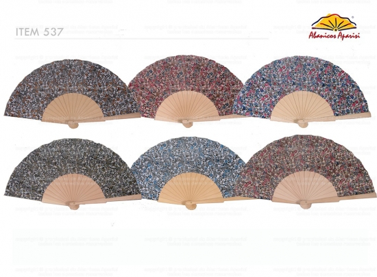 537 – Wood Fan Flower Fabric – 1 side