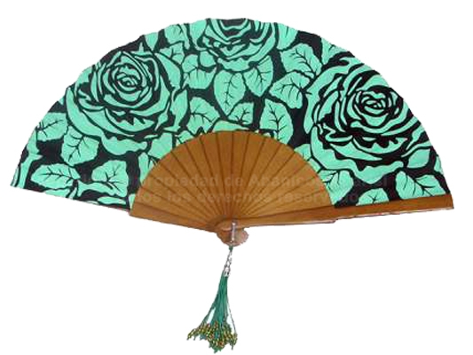 538 – Wood Fan Flower Printed