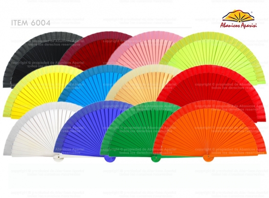 6004 – handbag fan, plain colors, painted on 2 sides, assorted.