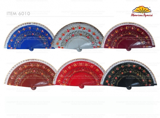 6010 – assorted hand painted party fans