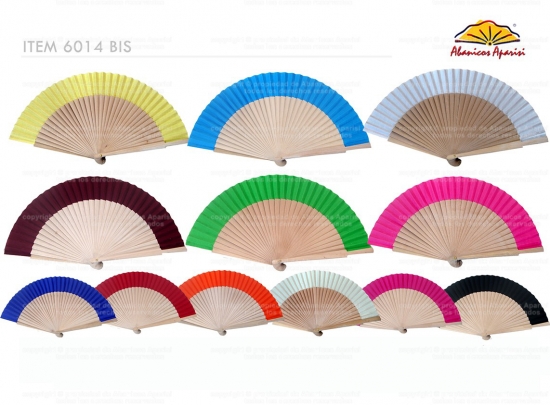6014BIS – Natural wood fan fabric in colors