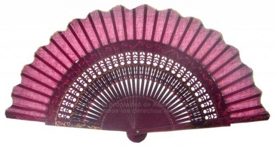 6303/15 – shaped wooden fan hand painted