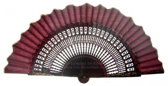 6303/5 – shaped wooden fan hand painted