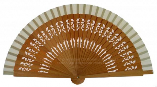 6601 – fretwork wooden handbag fan selection of colors