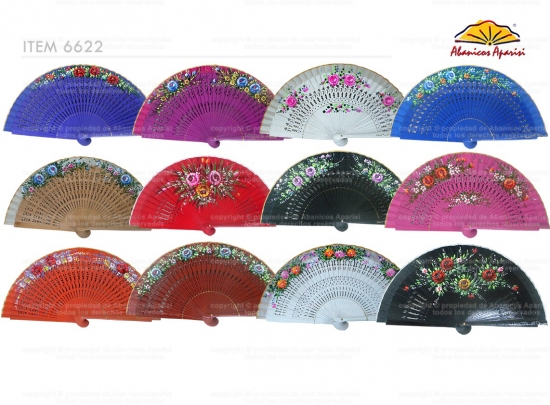 6622 – handbag fan hand painted on 2 sides