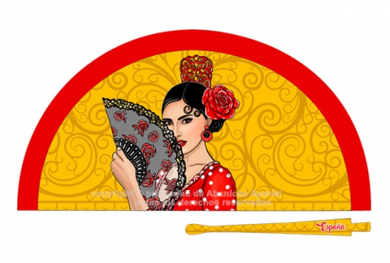 70220 – Acrylic fan flamenco woman lattice