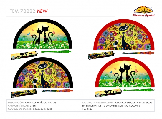 70222 - Acrylic cats fan