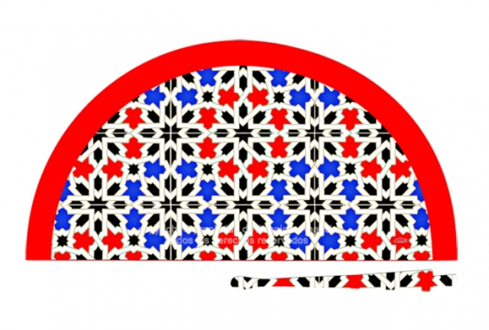 70702 - Abanico acrílico mosaico
