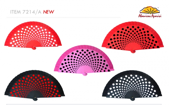 7214/A – Acrylic fan polka dots 2 sides