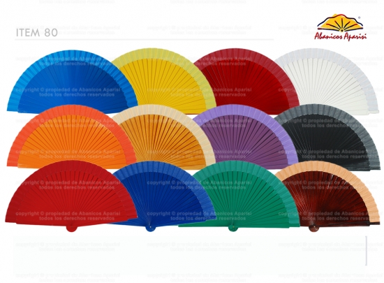 80 – Wooden fans in a selection of colours