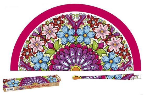 9103 - Abanico madera sublimación mandala floral 