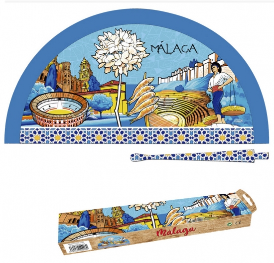 9206 - Sublimation wooden Malaga design fan