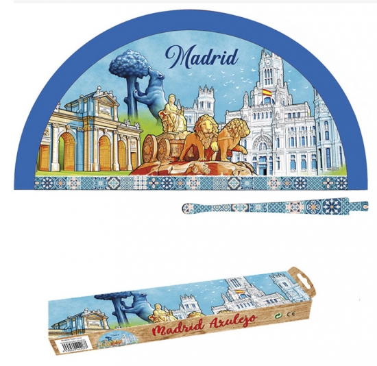 9207 - Sublimation wooden tile design Madrid fan