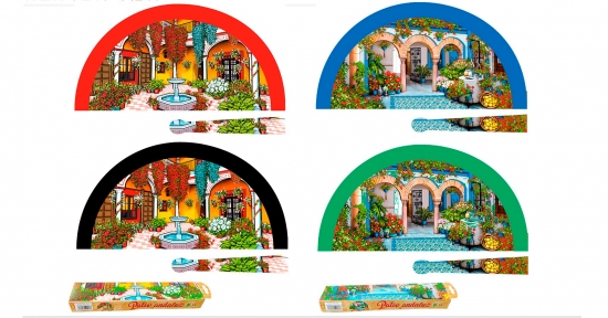 9217 - Sublimation wooden fan patio Andaluz  (assorted colours)