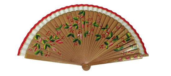 9434 - Wooden luxury fan - (assorted colours)