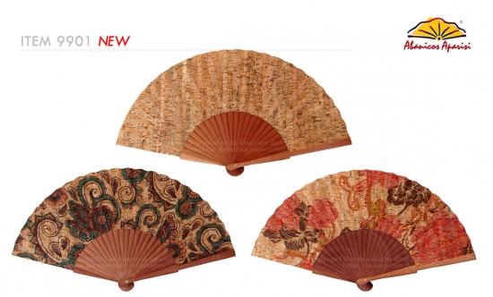 9901 – Polished wood fan cork fabric