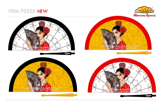 70220 – Acrylic fan flamenco woman lattice